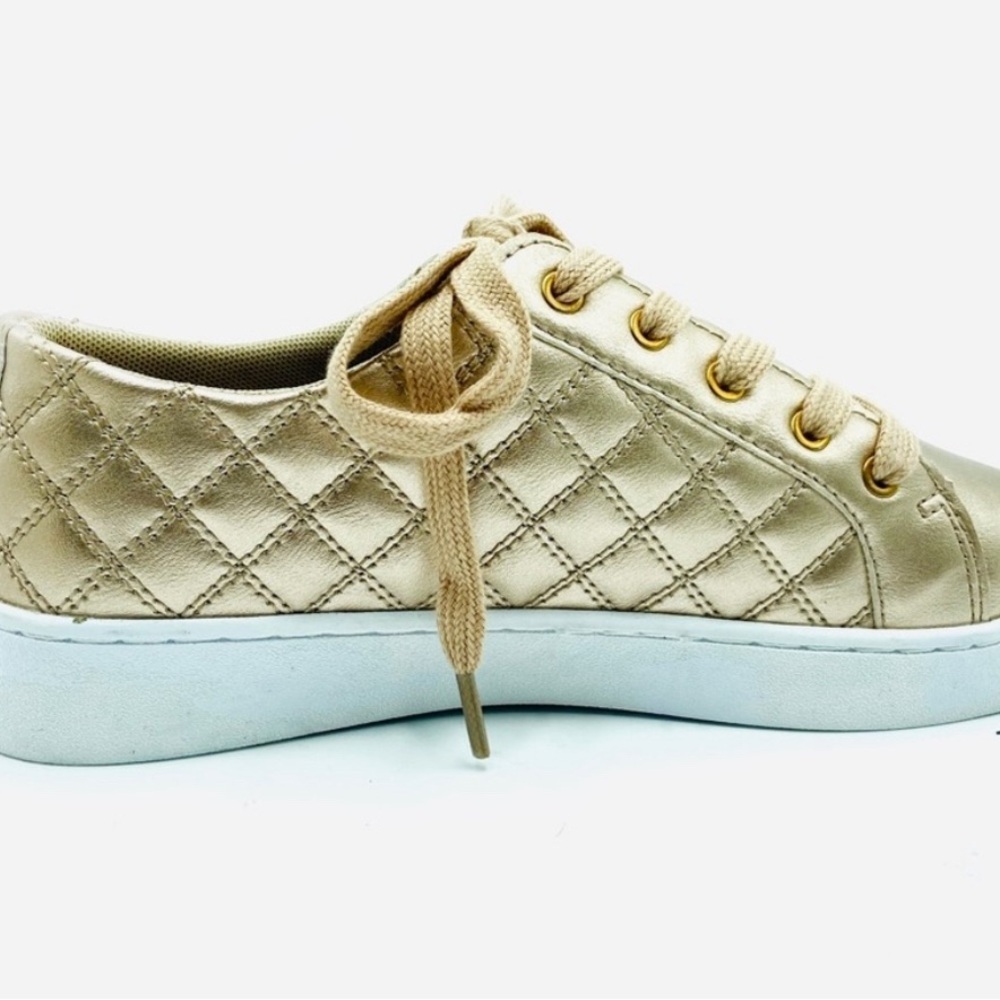 Isaac Mizrahi Metallic Gold Women's Sneakers - Picture 4 of 6